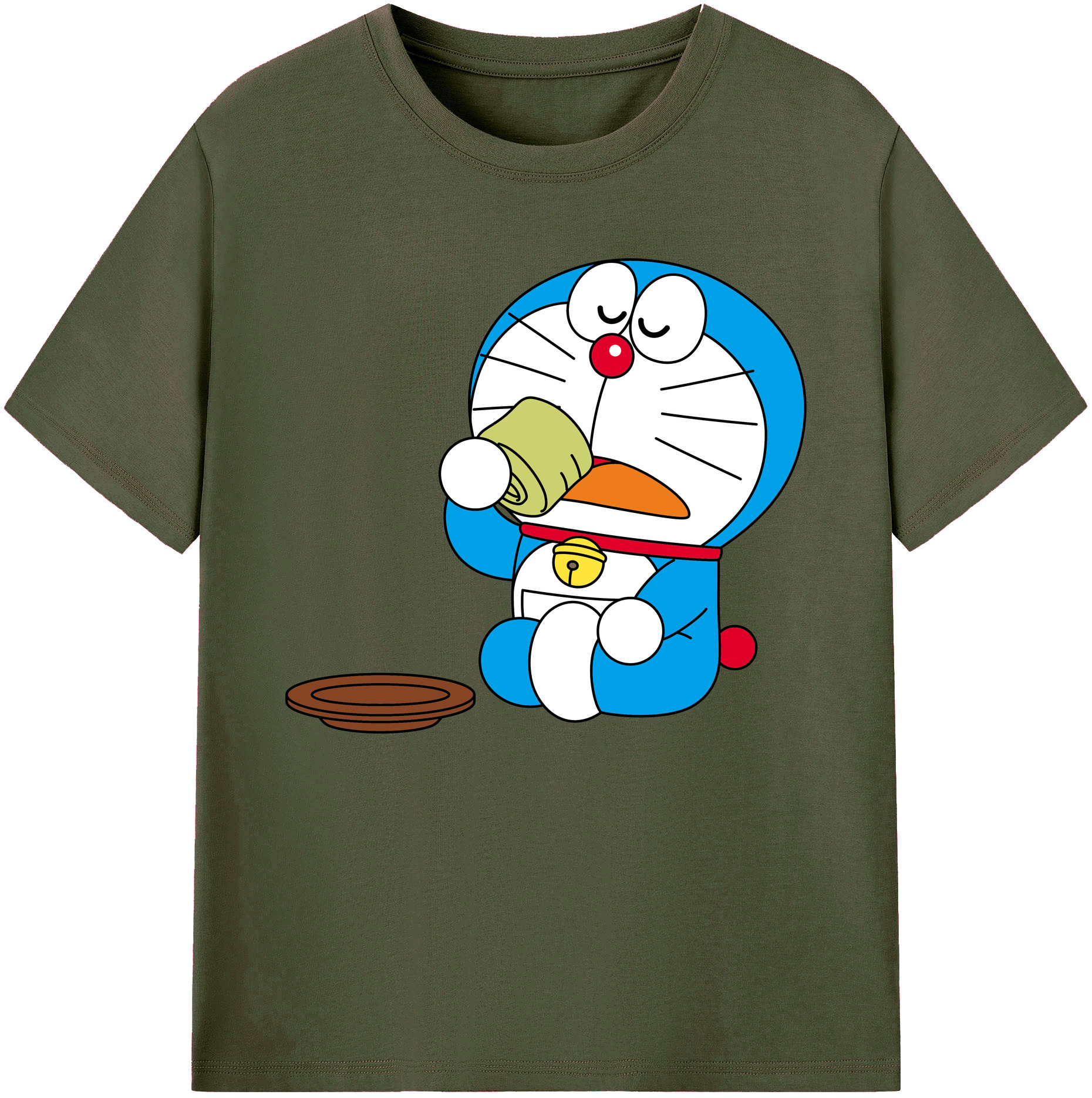 （画像用） ドラえもん Doraemon 綿100％ メンズ半袖Tシャツ｜肌触りやわらか＆通気性